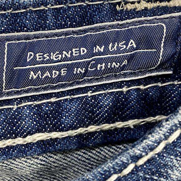 Miss Me Capri Jeans Women's Size 26 Blue Denim White Stitch Rhinestone JP6048P5 - Picture 10 of 14